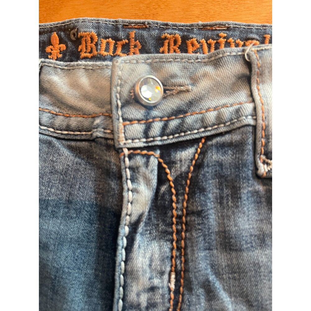 Rock Revival Women's Cut-Off Jean Shorts, Thrashed, Size 31, Short, Zen - Picture 11 of 14